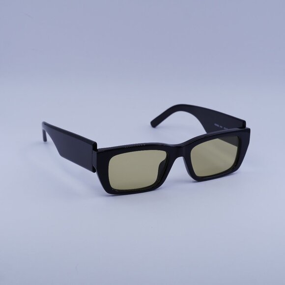 Palm Angels PERI002 PALM 1018 Sunglasses Black Rectangle Frame, Yellow Lenses - Picture 1 of 10